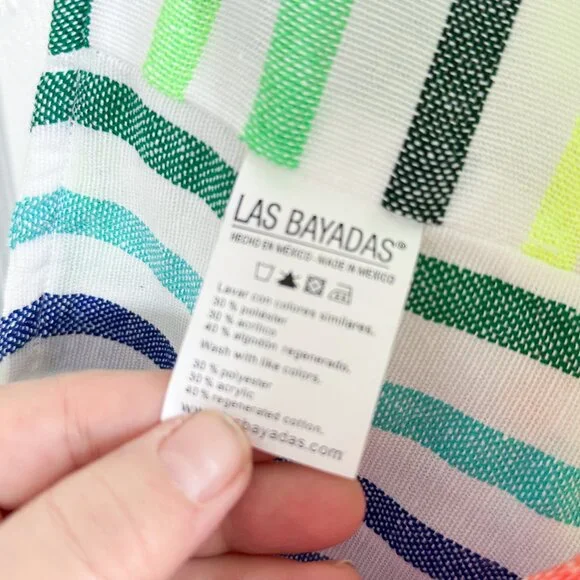 Las Bayadas Sun Please Beach Bag Tote Rainbow Colors - RARE - Used Once - Picture 4 of 5